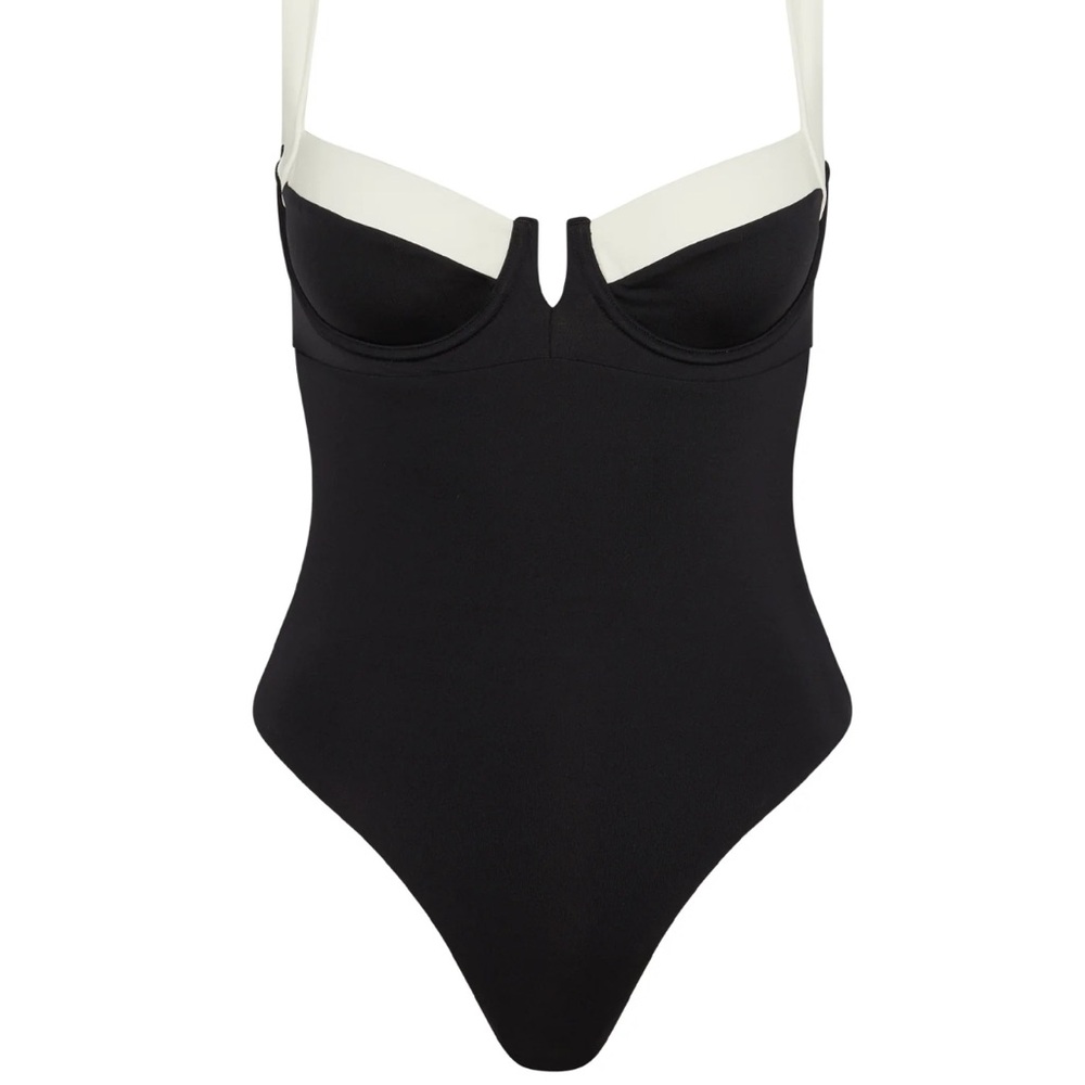 Monday Swimwear Black and Ivory The Clovelly One Piece